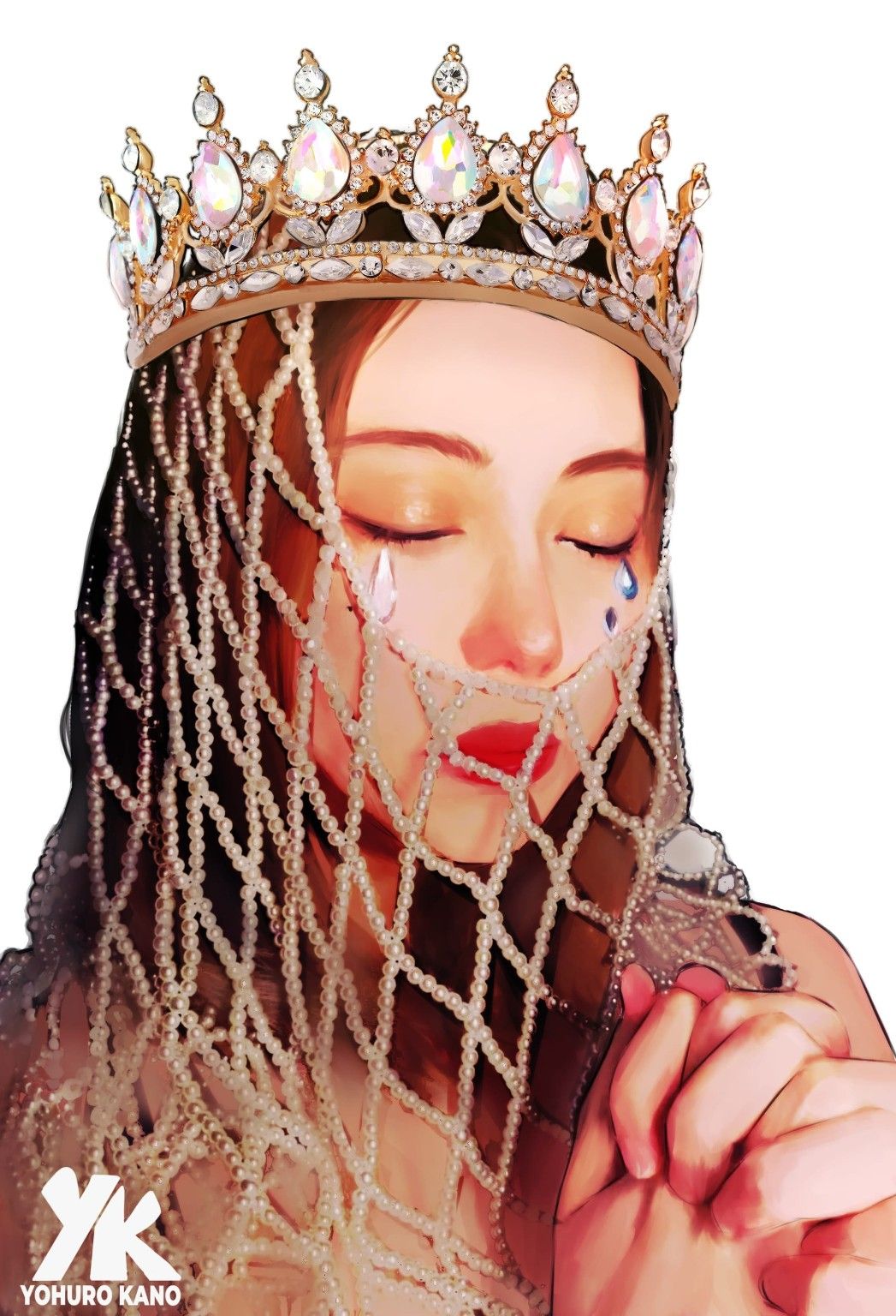 Portrait of a crowned figure