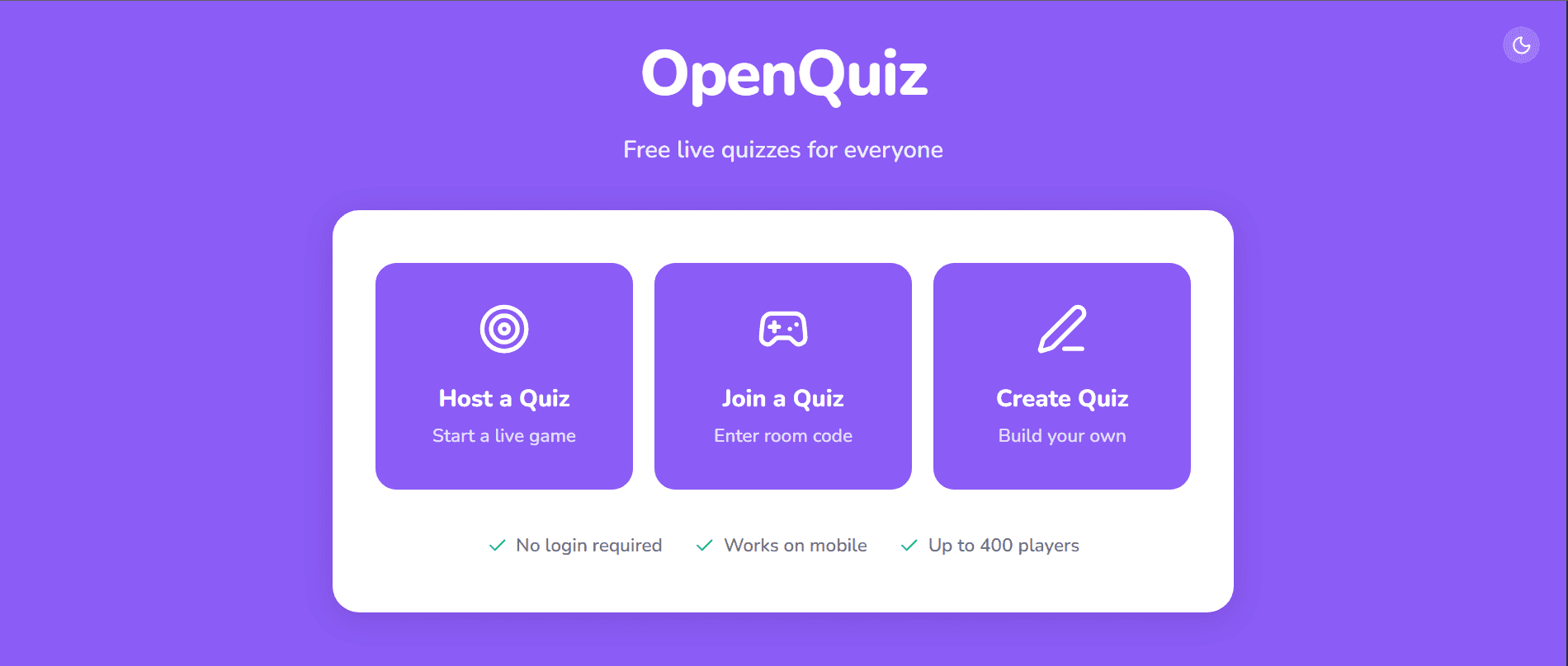 OpenQuiz — a lightweight quiz platform